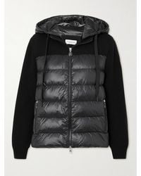 Moncler - Ribbed Quilted Hooded Wool-Trimmed Shell Down Jacket - Lyst