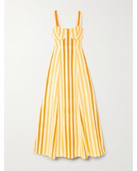 Emporio Sirenuse - Robe Longue En Coton À Rayures Azzurra - Lyst