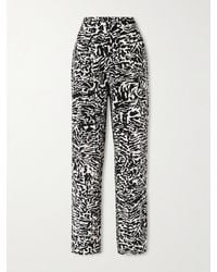 Ulla Johnson - Aviva Hose Mit Weitem Bein Aus Bedrucktem Crêpe De Chine Aus Seide - Lyst