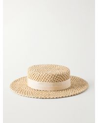 Gigi Burris Millinery - Marion Grosgrain-Trimmed Raffia Sunhat - Lyst