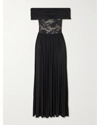 Zimmermann - Off-The-Shoulder Lace-Trimmed Gathered Stretch-Jersey Maxi Dress - Lyst