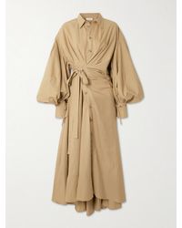 Zimmermann - Rebellion Gathered Cotton-Poplin Midi Wrap Dress - Lyst