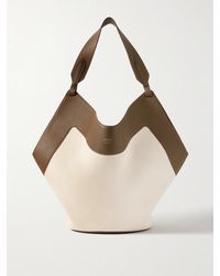 KHAITE - Lotus Mittelgroße Tote Aus Canvas Mit Lederbesätzen - Lyst