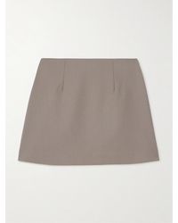 Matteau - Wool-Blend Twill Mini Skirt - Lyst