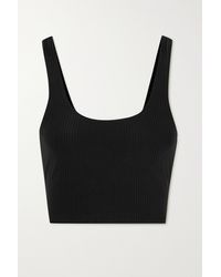 The Upside - Lana Cropped Ribbed Recycled Stretch Top - Lyst