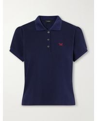 Willy Chavarria - Chavela Logo-Embroidered Cotton-Piqué Polo Shirt - Lyst
