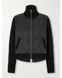 Veronica Beard - Patra Padded Cable-Knit Wool-Blend And Quilted Shell Jacket - Lyst