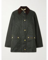 Barbour - Beadnell Corduroy-Trimmed Waxed-Cotton Jacket - Lyst