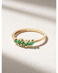 Suzanne Kalan - Frenzy 18-Karat, Emerald And Diamond Ring - Lyst