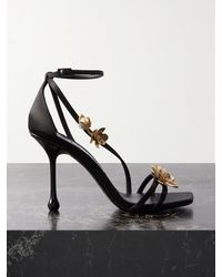 Jimmy Choo - Zea 95 Embellished Satin Sandals - Lyst