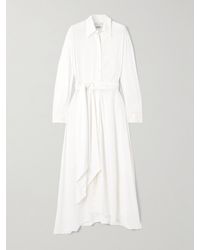 Isabel Marant - Samantha Belted Asymmetric Modal-Blend Midi Shirt Dress - Lyst