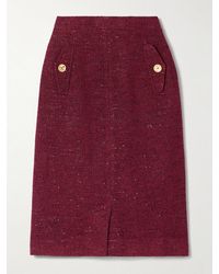 Alessandra Rich - Sequin-Embellished Tweed Skirt - Lyst