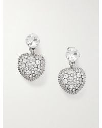 Alessandra Rich - Tone Crystal Clip Earrings - Lyst