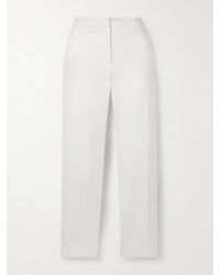 McQueen - Crepe Straight-Leg Pants - Lyst