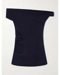 arch4 - Off-The-Shoulder Silk And Cashmere-Blend Top - Lyst