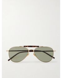 Saint Laurent - Sl 864 Aviator-Style Metal Sunglasses - Lyst