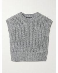 James Perse - Cropped Cashmere And Silk-Blend Vest - Lyst