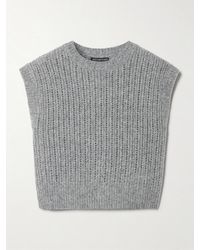 James Perse - Cropped Cashmere And Silk-Blend Vest - Lyst