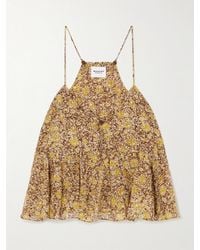 Isabel Marant - Lirhetta Floral-Print Organic Cotton-Voile Top - Lyst