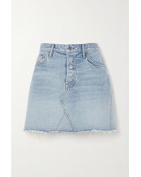 GRLFRND Eliana Denim Minidress in Blue 
