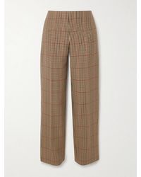 Dries Van Noten - Checked Wool Straight-Leg Pants - Lyst