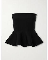 High Sport - Eric Strapless Wool-Blend Peplum Top - Lyst