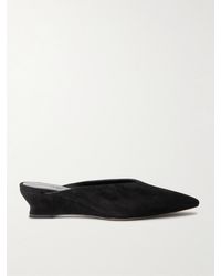 Le Monde Beryl - Suede Wedge Mules - Lyst