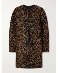 Carolina Herrera - Cocoon Leopard-Jacquard Wool Coat - Lyst