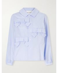 Comme des Garçons - Bow-Detailed Cotton-Poplin Shirt - Lyst