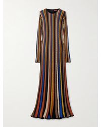 Ulla Johnson - Albie Maxikleid Aus Gestreiftem Strick - Lyst