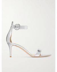 Gianvito Rossi - Portofino 70 Metallic Leather Sandals - Lyst