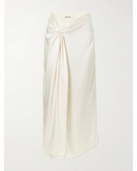Rohe - Draped Satin Midi Wrap Skirt - Lyst