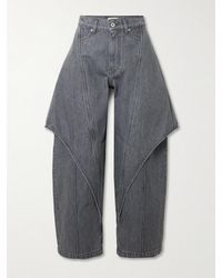 JW Anderson - Paneled High-Rise Barrel-Leg Jeans - Lyst
