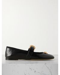 Versace - Mary-Jane-Ballerinas Aus Leder Mit Verzierung - Lyst