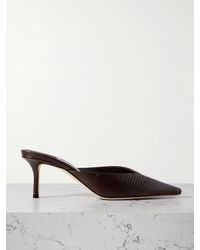 Jimmy Choo - Vivi 65 Embellished Croc-Effect Leather Mules - Lyst