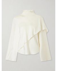 Rohe - Scarf-Detailed Silk-Twill Blouse - Lyst