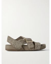 Loewe - Ease Leather Sandals - Lyst