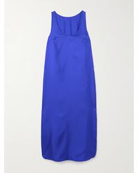Loulou de Saison - Nada Silk-Twill Midi Dress - Lyst