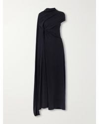 Balenciaga - Draped Cotton-Jersey Maxi Dress - Lyst