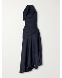 Zimmermann - Valiant Draped Denim Maxi Dress - Lyst