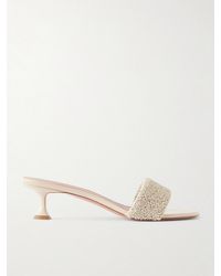 AMINA MUADDI - Andreea 45 Raffia Mules - Lyst