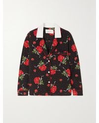 Rodarte - Floral-Print Silk Crepe De Chine Blouse - Lyst