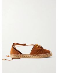 Jimmy Choo - Lemi Embellished Suede Espadrilles - Lyst