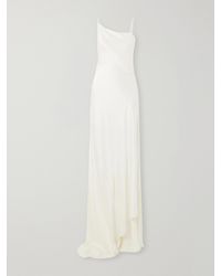 Ann Demeulemeester - Aaricia Asymmetric Silk-Satin Maxi Dress - Lyst