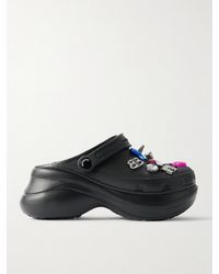 Balenciaga - Crocs Embellished Rubber Mules - Lyst