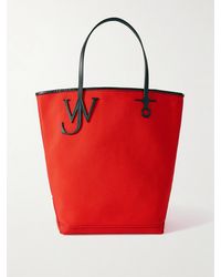 JW Anderson - Anchor Leather-Trimmed Canvas Tote - Lyst