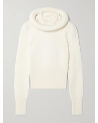 Alaïa - Wollpullover Mit Kapuze - Lyst