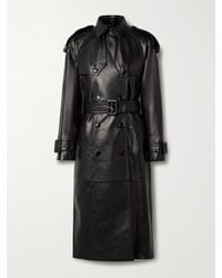 Salon 1884 - Filippa Double-Breasted Belted Leather Trench Coat - Lyst