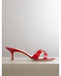 Manolo Blahnik - Callamu 50 Elaphe Mules - Lyst