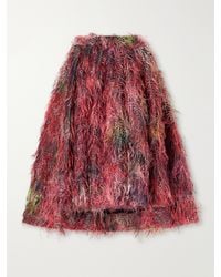 Comme des Garçons - Textured Fringed Midi Skirt - Lyst